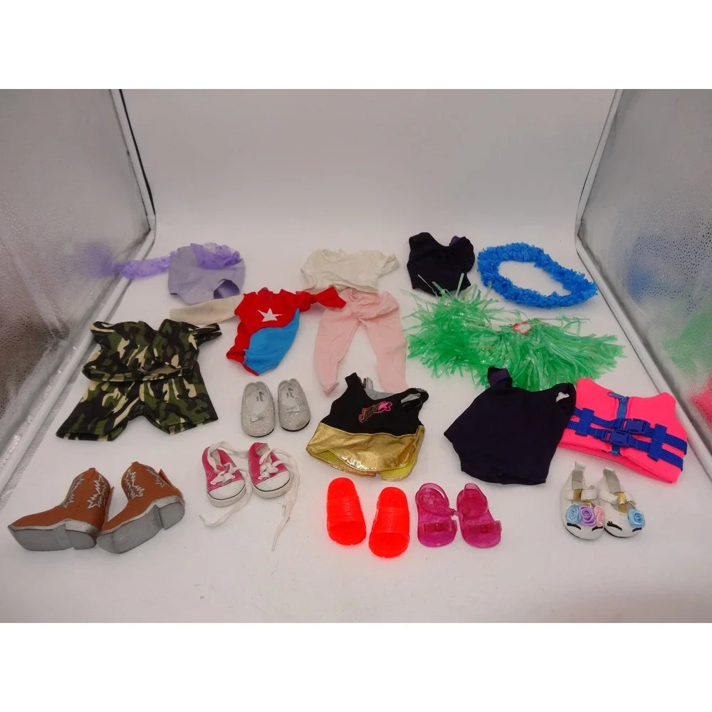 Our Generation Doll Clothes Accessories Lot Hula Skirt‎ Cowboy Boots Life Jacket
